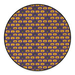 Halloween Pumpkin Pattern Print Round Floor Mat