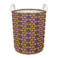 Halloween Pumpkin Pattern Print Round Laundry Basket