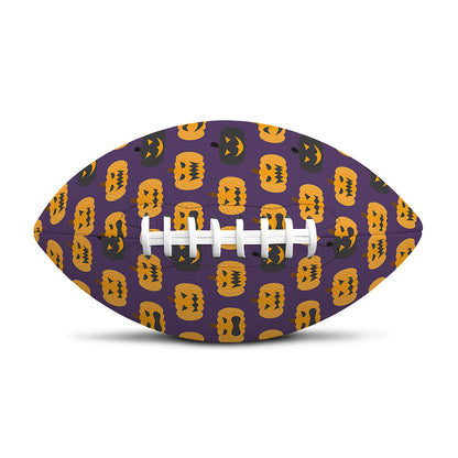 Halloween Pumpkin Pattern Print Rugby Ball