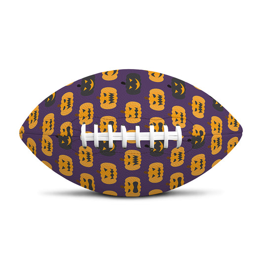 Halloween Pumpkin Pattern Print Rugby Ball