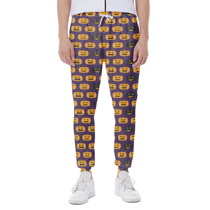 Halloween Pumpkin Pattern Print Scuba Joggers