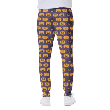Halloween Pumpkin Pattern Print Scuba Joggers