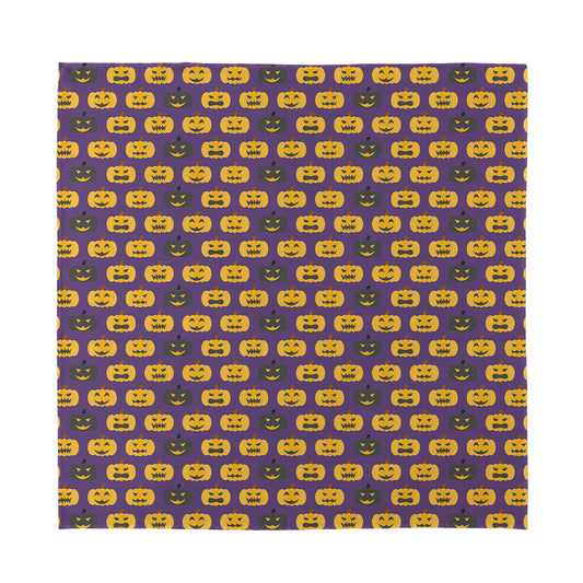 Halloween Pumpkin Pattern Print Silk Bandana
