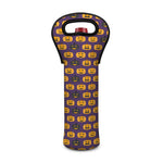 Halloween Pumpkin Pattern Print Single Neoprene Wine Tote