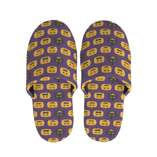 Halloween Pumpkin Pattern Print Slippers