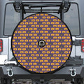Halloween Pumpkin Pattern Print Tire Cover With Camera Hole