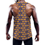 Halloween Pumpkin Pattern Print Training Tank Top