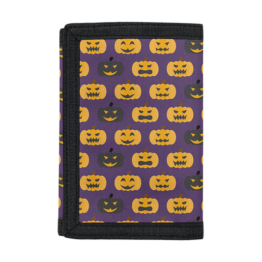 Halloween Pumpkin Pattern Print Trifold Wallet