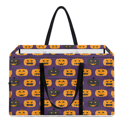 Halloween Pumpkin Pattern Print Utility Tote Bag
