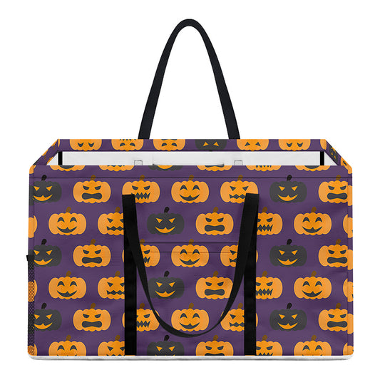Halloween Pumpkin Pattern Print Utility Tote Bag