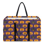Halloween Pumpkin Pattern Print Utility Tote Bag