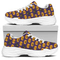 Halloween Pumpkin Pattern Print White Chunky Shoes