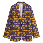 Halloween Pumpkin Pattern Print Women's Blazer