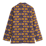 Halloween Pumpkin Pattern Print Women's Cotton Blazer