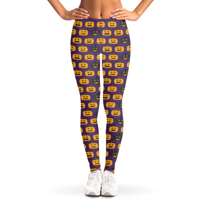 Halloween Pumpkin Pattern Print Women's Leggings