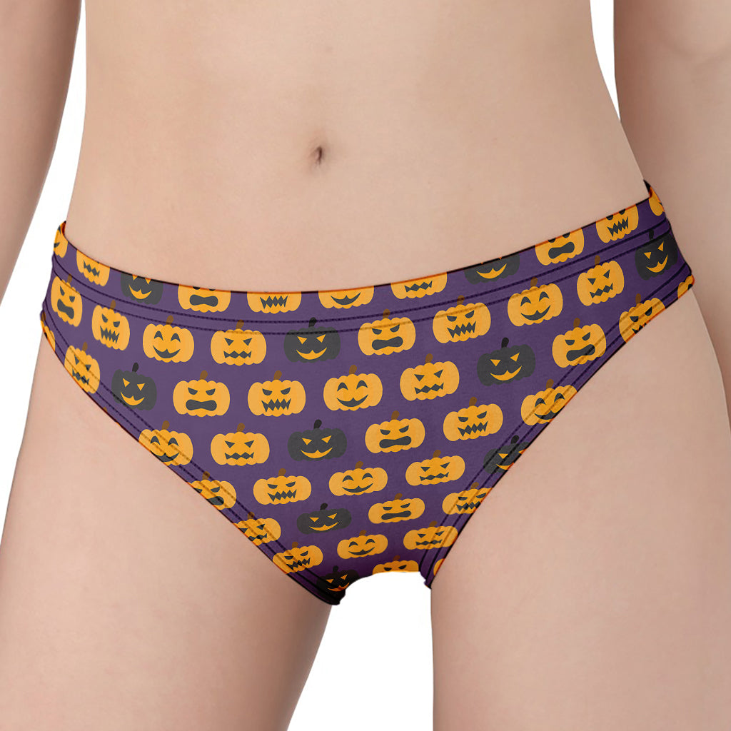 Halloween Pumpkin Pattern Print Women's Panties