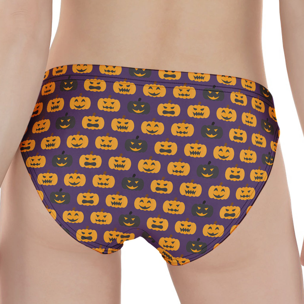 Halloween Pumpkin Pattern Print Women's Panties