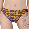 Halloween Pumpkin Pattern Print Women's Thong