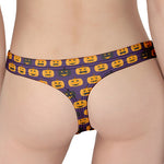 Halloween Pumpkin Pattern Print Women's Thong