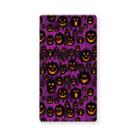 Halloween Pumpkin Smiley Faces Print Baby Crib Sheet