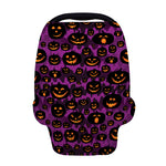 Halloween Pumpkin Smiley Faces Print Baby Seat Cover