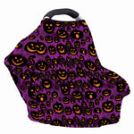 Halloween Pumpkin Smiley Faces Print Baby Seat Cover