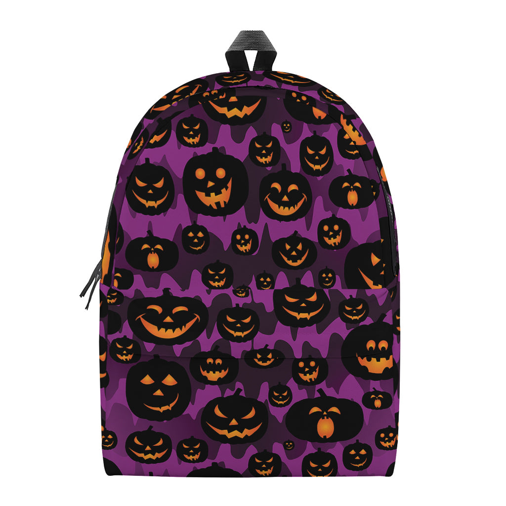 Halloween Pumpkin Smiley Faces Print Backpack