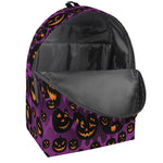Halloween Pumpkin Smiley Faces Print Backpack