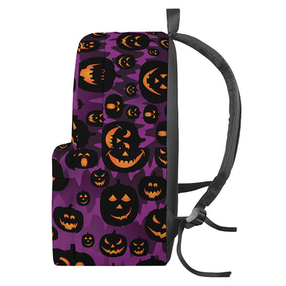 Halloween Pumpkin Smiley Faces Print Backpack
