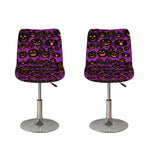 Halloween Pumpkin Smiley Faces Print Bar Stool Covers