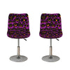 Halloween Pumpkin Smiley Faces Print Bar Stool Covers