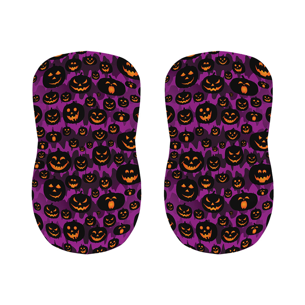 Halloween Pumpkin Smiley Faces Print Bar Stool Covers