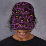 Halloween Pumpkin Smiley Faces Print Baseball Cap