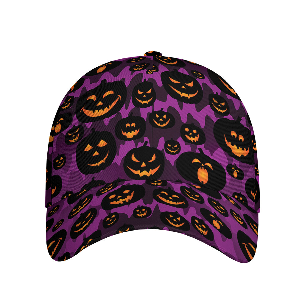 Halloween Pumpkin Smiley Faces Print Baseball Cap