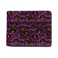 Halloween Pumpkin Smiley Faces Print Bifold Wallet
