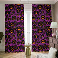 Halloween Pumpkin Smiley Faces Print Dimout Pencil Pleat Curtains