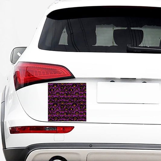 Halloween Pumpkin Smiley Faces Print Car Sticker