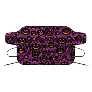 Halloween Pumpkin Smiley Faces Print Car Windshield Snow Cover