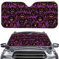 Halloween Pumpkin Smiley Faces Print Car Windshield Sun Shade