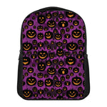 Halloween Pumpkin Smiley Faces Print Casual Backpack