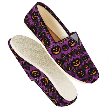Halloween Pumpkin Smiley Faces Print Casual Shoes