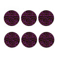 Halloween Pumpkin Smiley Faces Print Coaster Set