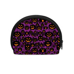 Halloween Pumpkin Smiley Faces Print Coin Purse