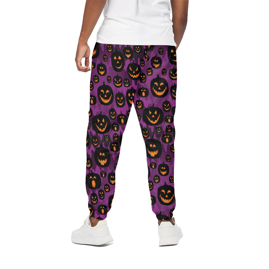 Halloween Pumpkin Smiley Faces Print Cotton Pants