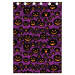 Halloween Pumpkin Smiley Faces Print Curtain