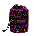 Halloween Pumpkin Smiley Faces Print Drawstring Makeup Bag
