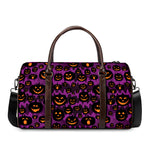 Halloween Pumpkin Smiley Faces Print Duffle Bag