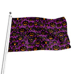 Halloween Pumpkin Smiley Faces Print Flag