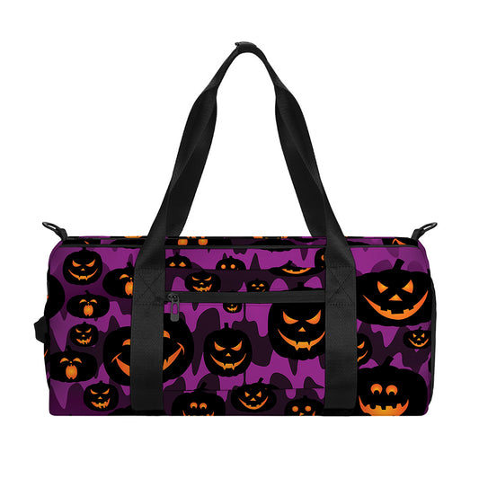 Halloween Pumpkin Smiley Faces Print Gym Bag