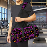 Halloween Pumpkin Smiley Faces Print Gym Bag